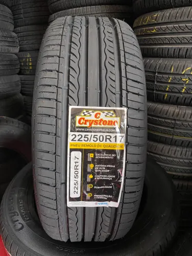 01 pneu Crystone remolde novo 225/50/17 (montagem grátis)