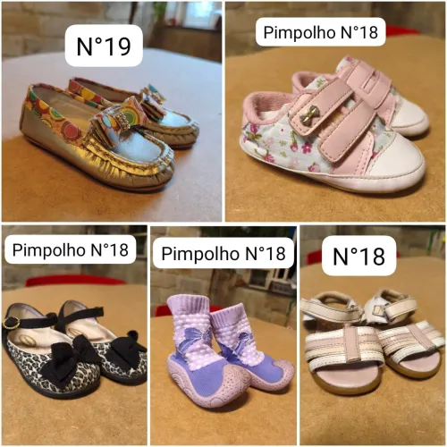 Sapatos infantis Menina - lote