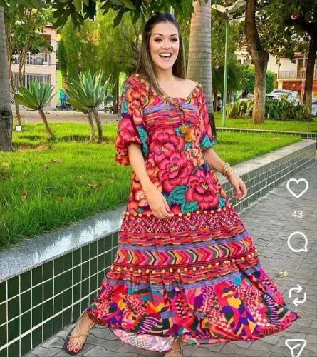 Vestido Farm ainika patch
