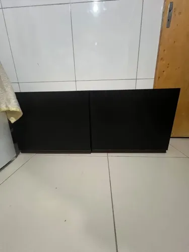 Armário cozinha aéreo preto