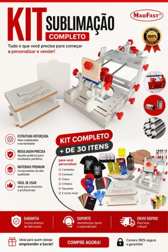 Máquina Silk. Copos, Camisetas, Bonés, Balões Maqfast 4 Em 1