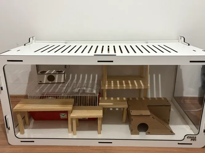 Kit hamster - Terrário e gaiola