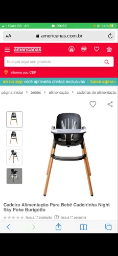 Cadeira de alimentação burigotto