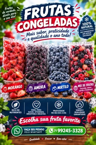 ? FRUTAS CONGELADAS - A PARTIR DE R$ 12,99! ?