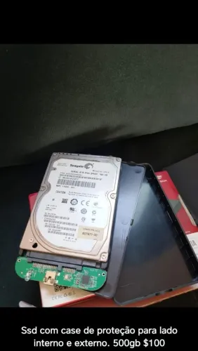 Hd 500gb com case para lado interno e externo