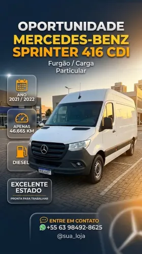 Mercedes-Benz Sprinter 416 Furgão Longo T.b. 2.2 Dies 2022