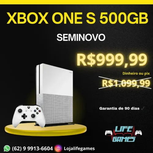  XBOX ONE S 500GB SEMINOVO