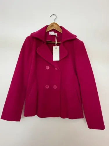 Casaco de inverno feminino, rosa escuro, tamanho M, novo