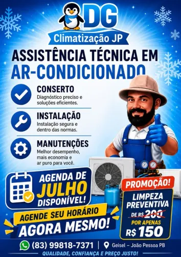 Conserto, instalação e limpeza em ar-condicionado