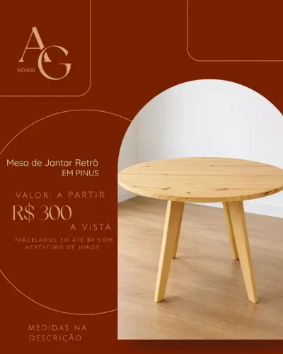 Mesa de Jantar em Pinus - Padrão