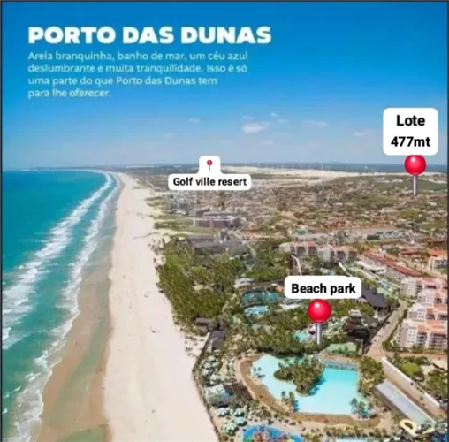 Terreno à venda em Porto das dunas - CE