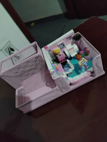 Porta canetas rosa + Escritorio Rosa