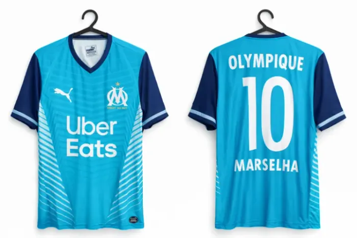 camisa do olympique de marselha time de futebol