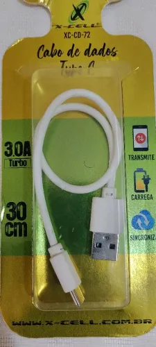 Cabo do dados e carregamento type C 30cm