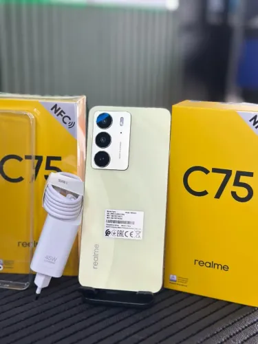Celular Realme c75 4G NFC 256GB 08GB RAM Dourado Preto Novo Garantia Entregamos 