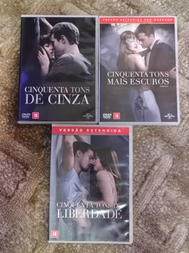Coleção DVDs Cinquenta Tons de Cinza (3 Filmes) Excelente Estado!