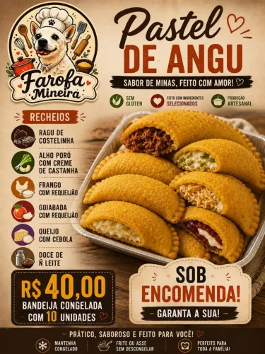 Encomende seu pastel de angu!