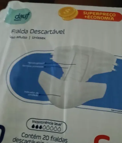 Fraldas geriátricas novas 15 reais