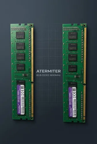 Kit Memória RAM 16GB (2x8GB) DDR3 1600MHz Atermiter - Perfeito Estado