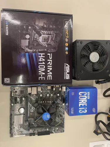 Kit Asus Prime H410M-E, i3 10100F e fonte pichau Nidus 500 500W 80 Plus Bronze