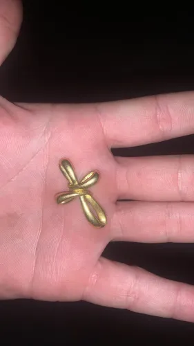 Pingente cruz de ouro 18k 6 gramas maciço! 