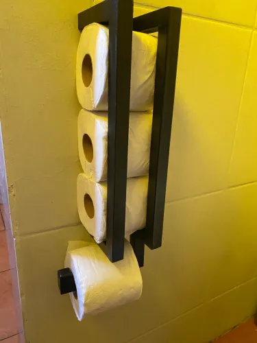 Suporte de papel higiênico em modelo industrial 