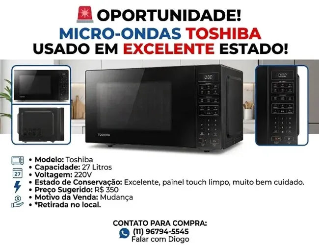 Vende-se micro-ondas 27 litros (Usado)