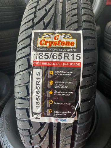 01 pneu Crystone 185/65/15 remolde novo