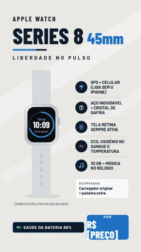 APPLE WATCH 8 GPS+CELULAR 45MM