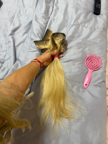Mega Hair loiro / cabelo brasileiro.