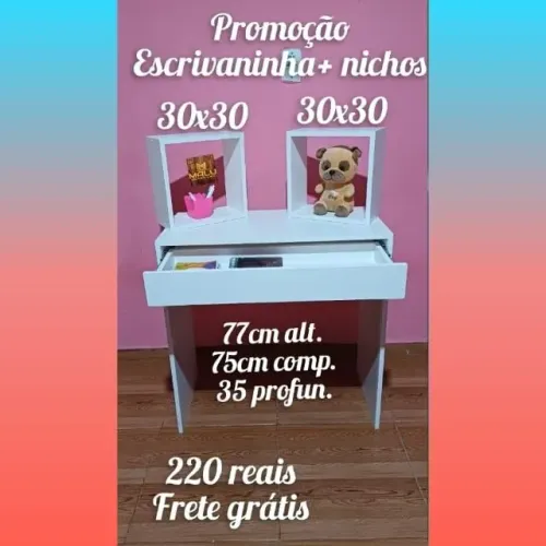 Promoção escrivaninha + nichos