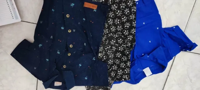3 camisas bebê tamanho P