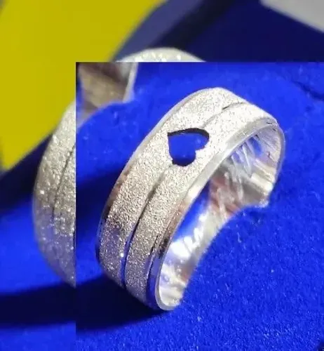 Alianças de Prata Coração 5 mm (Preço de Unidade)