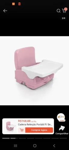 Cadeira de alimentação para bebê