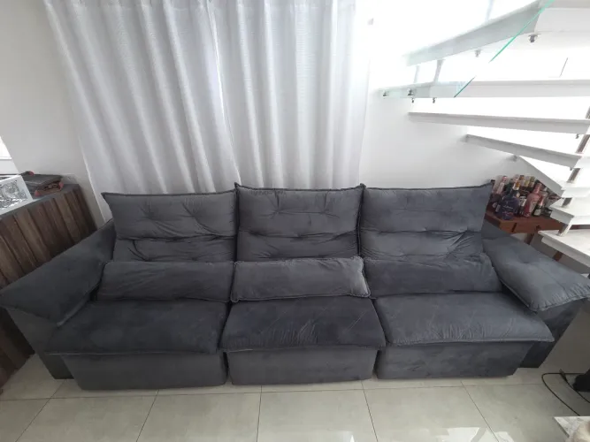 Sofá Retrátil Reclinável 3 metros