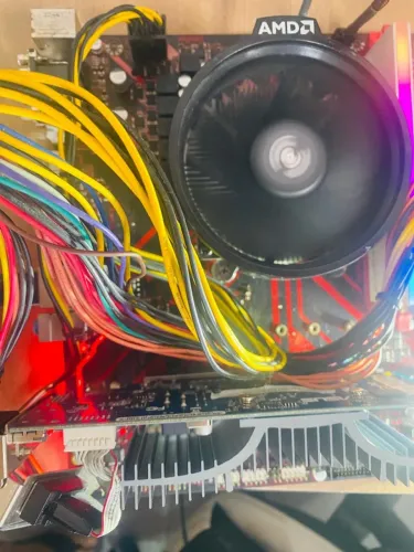 Kit placa mãe computador B450M Gaming mais 8gb Rayzen 5 1600 hd512 fonte