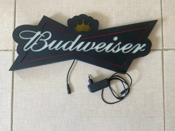 Placa de led Budweiser 