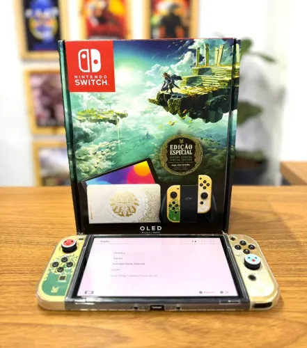 NINTENDO SWITCH OLED ZELDA - SEMI NOVO
