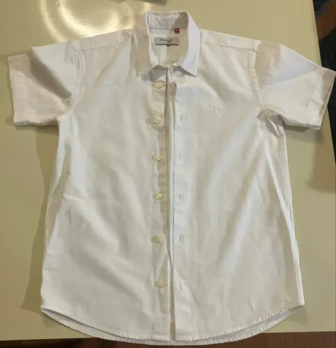 Camisa Social Manga Curta Infantil Reserva Mini - Tam 10