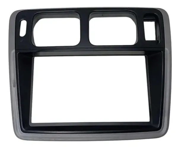 Moldura Central Painel Radio Mitsubishi Pajero Tr4 2014 2015 Cinza