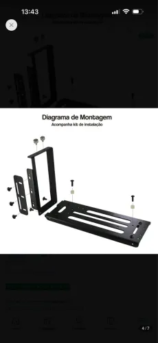Kit suporte adaptador vertical Riser 4.0 x16 20 cm Pci