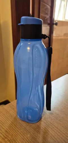 Tupperware Garrafa Eco Tupper Cordinha 500ml Azul