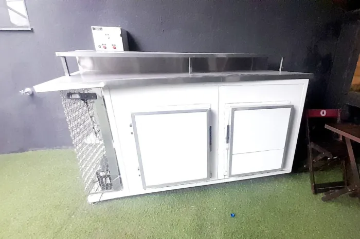 Expositor horizontal aço inox em bom estado