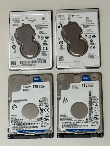 Kit 4 HD para Notebook ou VideoGame Ps4 Hd Externo 1TB WD e Seagate 100% Saúde