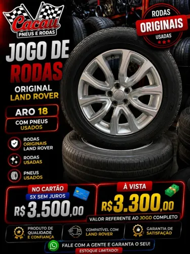 JOGO DE RODAS ARO 18 LAND ROVER 