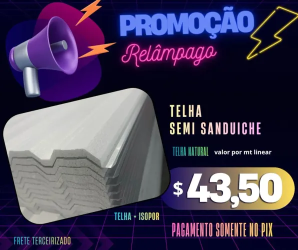 Telha semi sanduíche