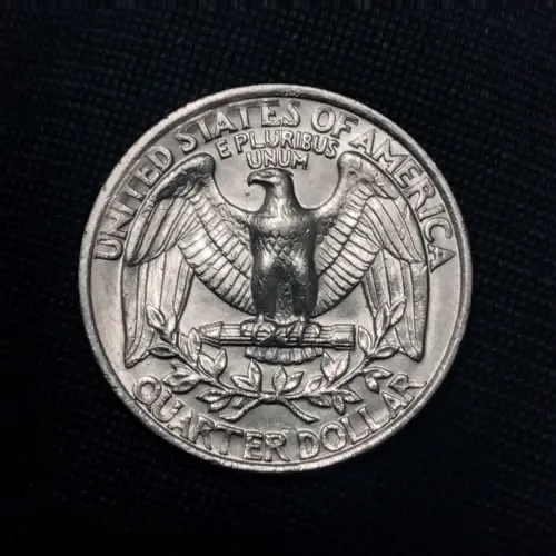 Moeda Americana 1/4 Dólar 1977 Washington Quarter Dollar - Sem Marca P - Original EUA<br>