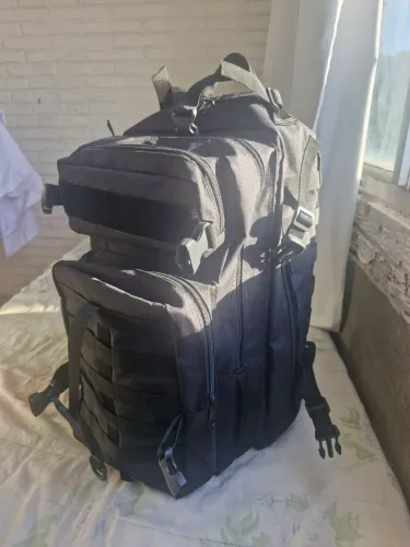 MOCHILA TÁTICA MILITAR PRETA 40 LITROS