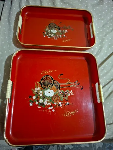 Par de bandejas japonesas déc 80