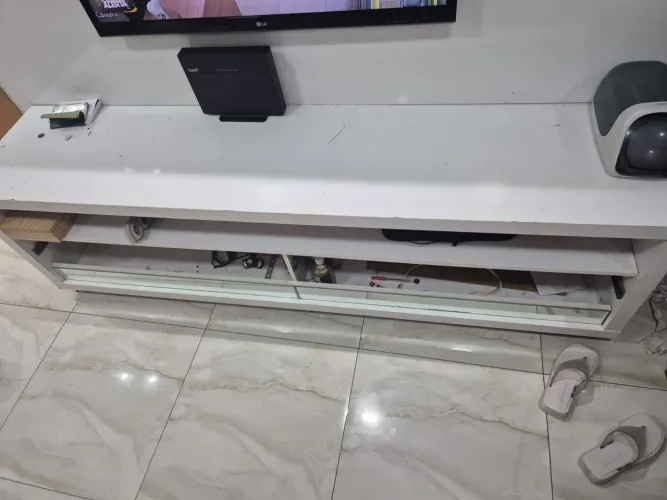 Rack painel tv mdf claquelado